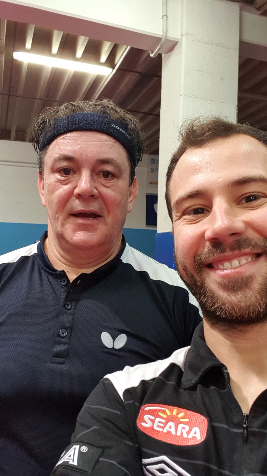 Tomás Valín ao lado de Humberto Manhani Junior